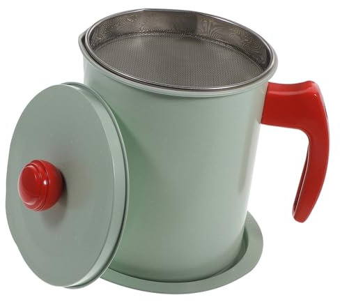 Zerodeko Oil Filter Pot Grease Container Strainer Filter Jug for Kitchen Cooking Oil Storage