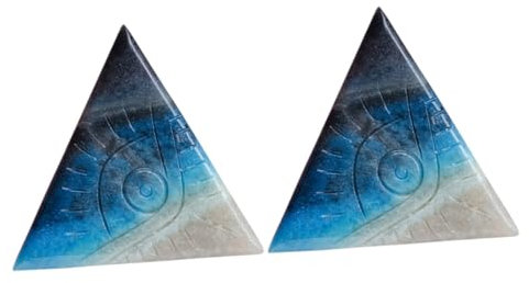 MAGICLULU 2St Teufels Auge Wohnkultur Bürodekoration Statue Böser Blick-Kristall- Kunsthandwerk mit dem bösen Blick Schreibtisch schmücken Phospholit Zubehör Kristall rau Kristallstein