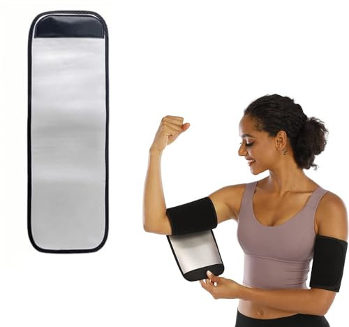 2 Pièces Brassards de Sudation, Bandes Anti Transpiration pour Bras de Sauna, Manchons D'entraînement de Bras Réglables, Bandes Amincissantes pour Bras, pour L'entraînement Sportif