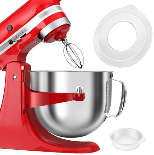 7QT Stainless Steel Mixer Bowl for Kitchenaid Stand Mixers, Kitchen Aid Mixing Bowl Replacement Bowl for 7QT Lift Stand Mixer with Handle and Lid