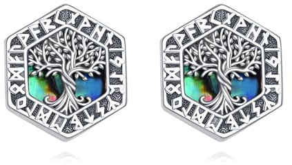URONE Baum des Lebens Ohrringe 925 Sterling Silber Ohrstecker Baum des Lebens Schmuck Geschenke für Damen