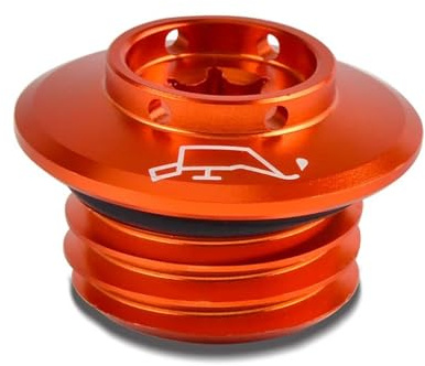 ZHSBAG Motoröl-Einfülldeckel für KTM 690 790 950 990 1290 Duke Super Duke Superduke R GT 2004-2022 Motorrad, Aluminium, Orange