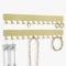Josmimic Wall Mounted Necklace Holder - Adhesive Jewellery Hooks for Necklaces, Bracelets, and Rings - Easy Installation Metal Hanger Organiser, Gold