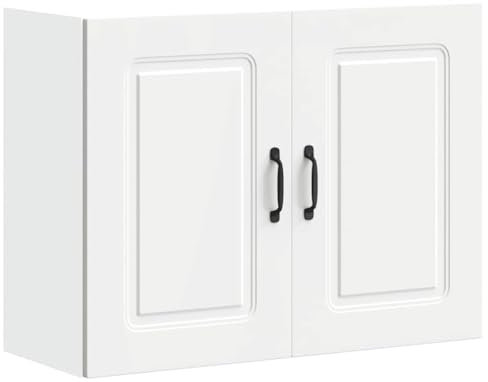 vidaXL Küchen-Hängeschrank Kalmar Weiß Holzwerkstoff, Wandschrank Küche, Wandschrank, Oberschrank, Küchenschrank, Hängeschrank, Oberschrank Küche