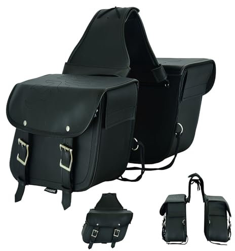 Vaster Moto Motorrad Satteltasche Motorradausrüstung Ledertasche Aufbewahrungstasche Organizer Sitzpaket wasserdichte Aufbewahrungsbox (Schwarz)