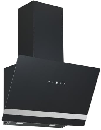 PKM Dunstabzugshaube S21-60ABTH | schwarz | 60cm Breite | Display mit Touch Control