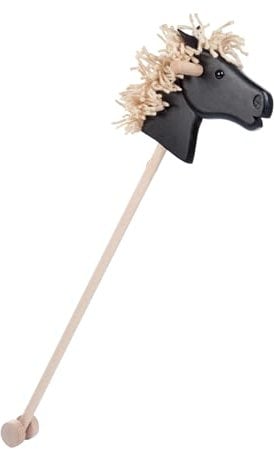 Jamso Design – Steckenpferd RAPPE | Stockpferd, Stabpferd, Holzpferd, schwarzes Pferd