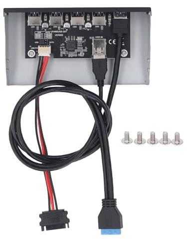 Interner USB -Hub, USB -Hub 5xusb3.2 Gen1 19 Pin 5,25 Zoll Optische Antriebsantrieb Frontplatte PC Frontplatte für 8 10 2003 für OS X