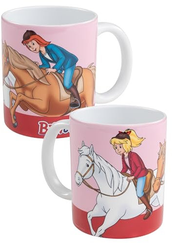 Bibi & Tina Tasse - Pferde Kaffeetasse Becher Kaffeebecher aus Keramik 320 ml
