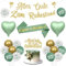 Jollyboom Rente Deko, Alles Gute Zum Ruhestand Girlande Banner Luftballons Tortendeko Legende I'm Ruhestand Schärpe Salbei Grün Gold Endlich Frei Ballon für Frauen Männer Abschiedsfeier Rente Party