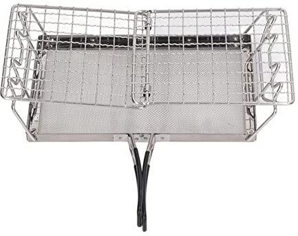 Poêle de Camping Portable en Acier Inoxydable, Grille-pain à Gaz Pliable, Structure Stable, Portable, adapté à Différentes Situations, en Acier Inoxydable