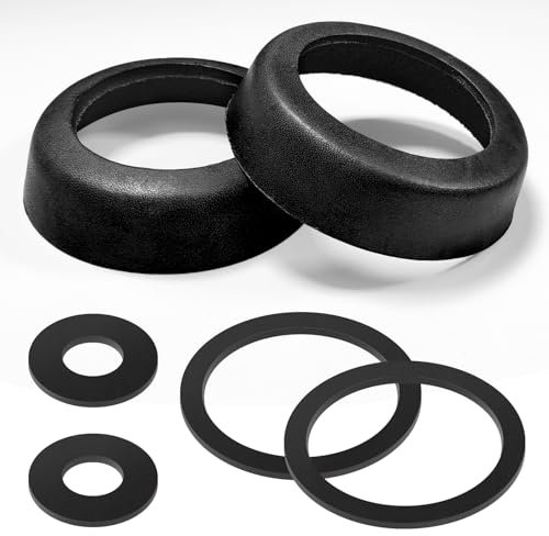 Bellanova 2 Sets de Joints en Cuir pour Pompe à Eau Type 75, Manchette En Cuir pour Pompe à main et de jardin (Noir)