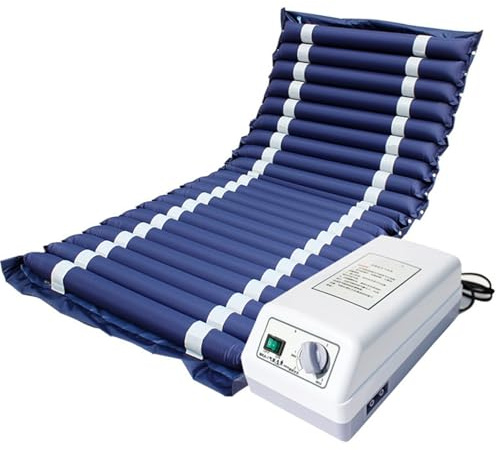 BLUEZY Anti-Dekubitus-Matratze, Wechseldruckmatratze Auf Pflegebett Mit Matratze 200X90cm Luftmatrazenbett wasserdichte Matratze Für Bettlägerige,Tragkraft 135Kg, Leicht Zu Reinigen