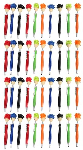 Uikdjgu 40 Pieces Mop Topper Pens Screen Cleaner Stylus Pens Stylus Pen Duster for Kids and Adults