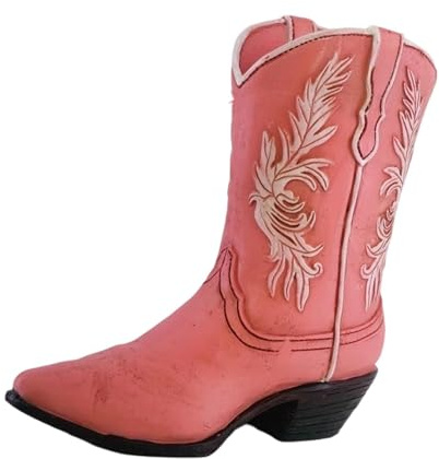 Resin Vase Decorative Cowboy Cowgirl Boot Vase Modern Flower Pot Flower Arrangement for Shelf Cafe Home Decor Birthday Gifts-