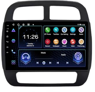 Android 15 9 Autoradio per Renault KWID K-ZE Dacia Spring 2015-2018 con Controllo del volante GPS BT FM RDS HiFi WiFi Carplay Android Auto e telecamera posteriore Audio per auto(A3 6+128)