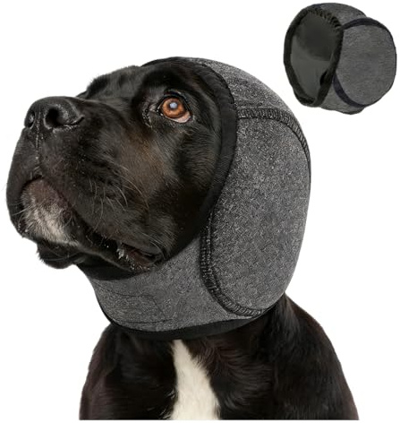 LAKPYN Cache-Oreilles Anti-Bruit Chien L - Apaisant, Réglable pour Tonnerre, Feux d'Artificio - Toilettage, Bain, Stress