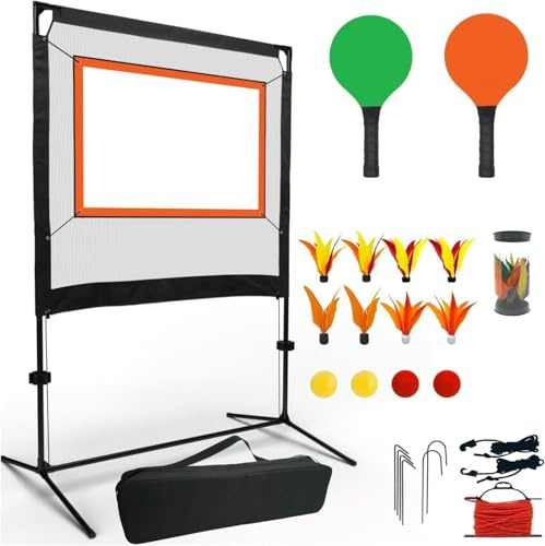 All-in-One-Set mit Schlägern und Netz – vereint Pickleball, Badminton und Tischtennis, einfach aufzubauen für Spaß im Garten, im Park, am Strand sowie drinnen und draußen