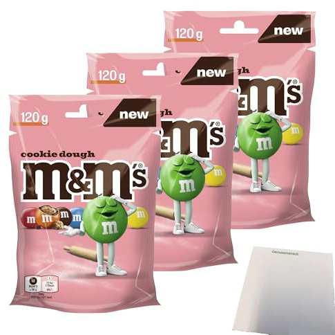 usy Bundle für M&M Cookie Dough 3er Pack (3x120g Beutel) + usy Block