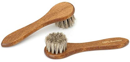 Tadabo 2 x Cremebürste Auftragsbürste exklusiv Rosshaar (2 x hell)