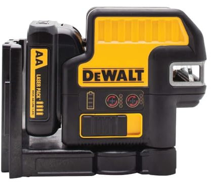 DEWALT 12V MAX Laser Level, 5 Spot + Cross Line Laser, Red, 165-Foot Range (DW0825LR)