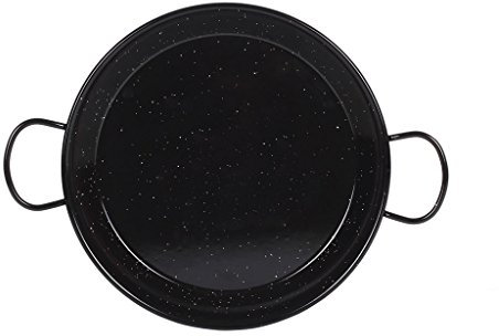 Cofan Paellera de acero esmaltadas especial para inducción | Diámetro 30 cm | 4 Raciones | Diseño con dos asas