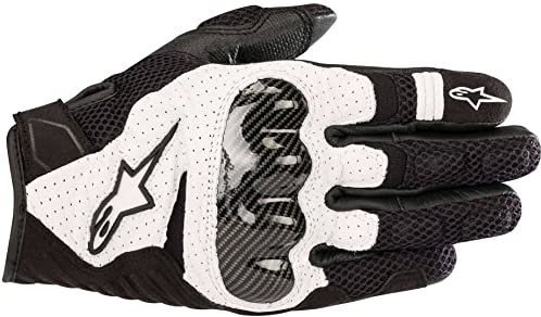 Alpinestars Motorradhandschuhe SMX-1 Air V2 Gloves Black White, Schwarz/Weiss, S