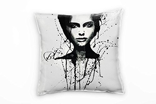 Paul Sinus Art Black Swan Deko Kissen Bezug 40x40cm für Couch Sofa Lounge Zierkissen - Dekoration zum Wohlfühlen