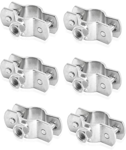 PRIOstahl® Rohrschellen aus Edelstahl V2A f. Stockschrauben - Rohrhalter Rohrbefestigung Rohr (1/2 Zoll, 20-27mm, 6 Stück)