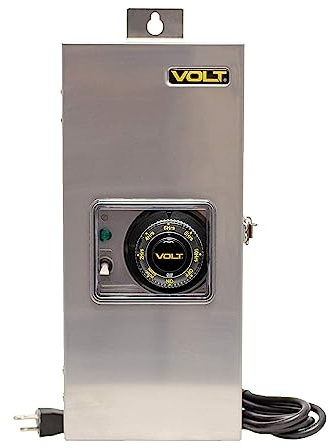 VOLT 300W Slim Line Low Voltage Transformer (12V/15V) with Timer/Photocell for LED Landscape Lighting