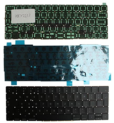 Power4Laptops UK Layout Backlit Black Replacement Laptop Keyboard Compatible With Apple MacBook Pro A1706