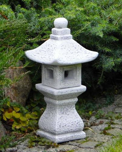 Green Lane Garden Linterna de Pagoda Japonesa Hōkyōintō Hecha de Adorno de Piedra fundida