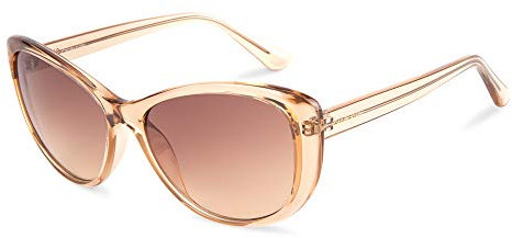 Calvin Klein Damen Ck19560s Ovale Sonnenbrille, Crystal Beige/Gradient Brown, 57mm,16mm,140mm