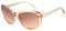 Calvin Klein Damen Ck19560s Ovale Sonnenbrille, Crystal Beige/Gradient Brown, 57mm,16mm,140mm