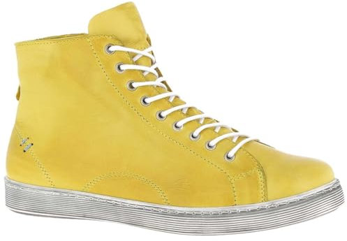 Andrea Conti Damen Schnürboots High Top Leder 0341500, Größe:38 EU, Farbe:Gelb