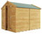 BillyOh Keeper Overlap Garden Shed with Floor | Wooden Garden Storage Shed with Apex Roof & Felt Included | Windowed or Windowless- Multiple Sizes (8x6 Windowless)