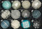 12er Set edle Luxus Glas Weihnachtskugeln Ø 6cm Weihnachtsbaum Kugeln Christbaumkugeln Weihnachts-Deko Christbaum-Schmuck (Sortiment A)