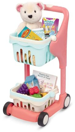 B. toys Einkaufswagen für Kinder mit Spielzeug Einkaufskorb, Essen, Kuscheltier, Bilderbuch – Kinderküche, Spielküche, Kaufladen Zubehör ab 2 Jahre