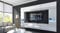 Furnitech Wohnwand Modern - Wohnzimmer Schrankwand mit LED RGB, 16 Farben, Hängend, Regale und TV Schrank (Future 29/HG/W/2 1A)