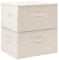vidaXL 2X Aufbewahrungsbox Spielzeugkiste Spielzeugbox Stoffbox Faltkiste Faltbox Regalkorb Kiste Korb Box Organizer Stoff 43x34x23cm Creme