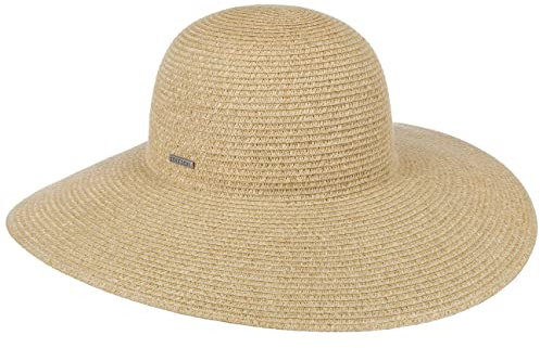 Stetson Livetta Toyo Schlapphut Damen - Aus Toyo-Stroh (100%) - Mit Schweißband - Extrabreite Krempe (11.5 cm) schützt vor gefährlichen Sonnenstrahlen - Sommerhut - Frühjahr/Sommer Natur M (56-57 cm)