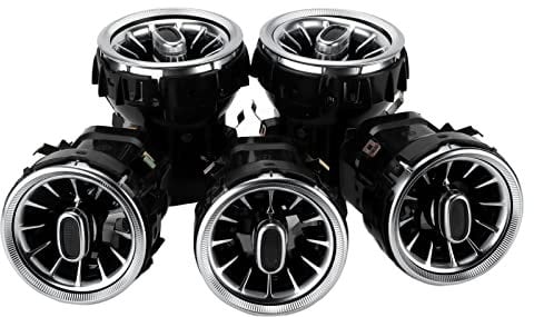 Dioche Turbo Air Vent, 5pcs 3 Farben Ambientebeleuchtung Front LED Turbine Air Vent Umgebungslicht Kit Ersatz für C GLC-Klasse W205 X253 2015-2018