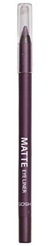 GOSH Matte Eyeliner in intensivem Schwarz I cremig weiche Textur für einfaches Auftragen I hohe Deckkraft, ideal für Smokey Eyes I perfekt zu Maskara I vegan & parfümfrei I 016 True Violet