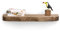 Rikmani Wandregal Holz Esche massiv Schweberegal - Handgefertigtes Regal Bücherregal Holzregal Wandboard NEMO (dunkel) 90 cm