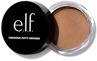 e.l.f. Luminous Putty Bronzer, Leichter Putty-to-Powder Bronzer Für Ein Strahlendes, Leuchtendes Finish, Hochpigmentiert, Vegan & Tierversuchsfrei, Sun Chaser, 10 g