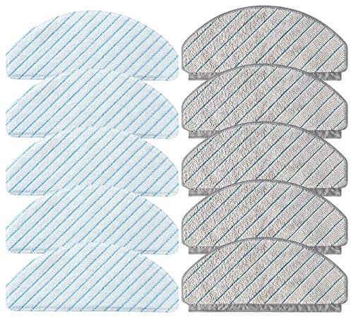 Fixbetter 10 Pcs Mop Cloth Pads For ECOVACS DEEBOT OZMO T10/T10 PLUS Robot Vacuum Cleaner Accessories, Vacuum Cleaner Replacement Parts