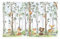 Waldtiere Fototapete - Tierfreunde im Wald - Foto Vliestapete Motiv Kinder Kinderzimmer Tapeten Tierfreunde im Wald, Vliestapete, Tapete nach Maß, Ihre Tapete nach Maß,