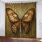GIOVIA 3D Schmetterling Gardinen Abdunkelnde Retro Schmetterling Kindervorhänge Vorhang mit ösen 2er Set Vorhänge Blickdicht Verdunkelungs für Kinderzimmer Schlafzimmer Wohnzimmer B 140 X H 160 cm