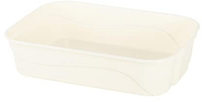 F Fityle Katzenklo mit erhöhtem Rand und Sieb - Einfach zu reinigen, Weiß