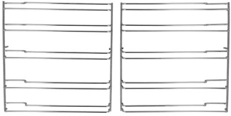 easyPART passend für EUROPART 10095391 Haltegitter Set links rechts für | Backblech Rost wie BOSCH 11021175 in Backofen, Herde, Dampfgarer, Metallgitter beidseitig, Kompatibel mit Siemens, Neff